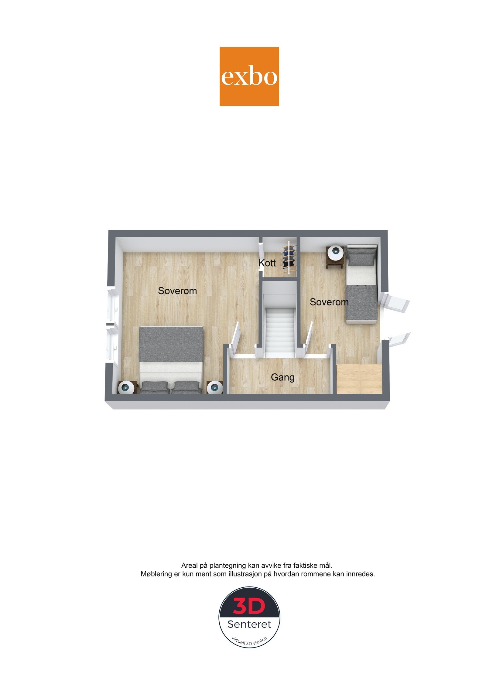 Plantegning loftsetasje. Galleribilde