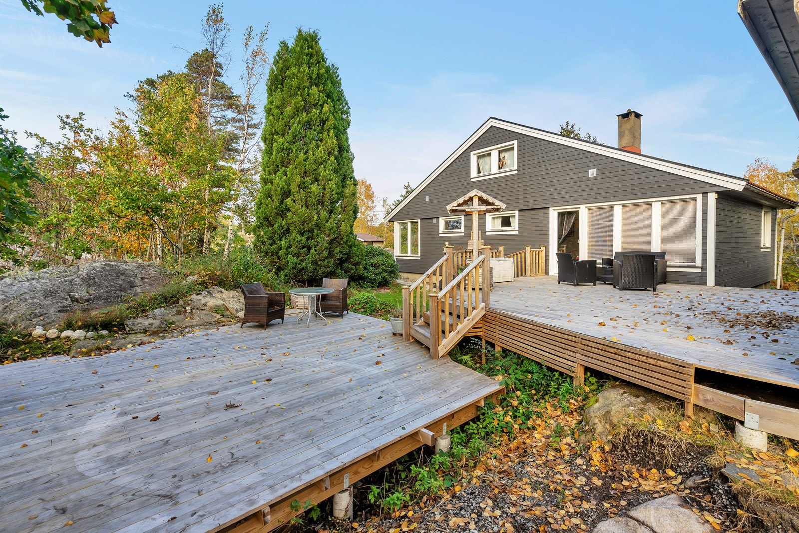 Flott veranda på 65 kvm! Her kan du nyte sola. Galleribilde