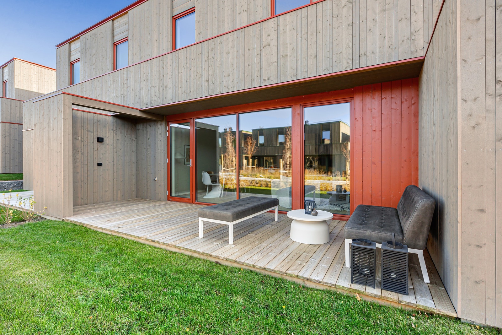 Flott terrasse med skikkelig kveldssol Galleribilde