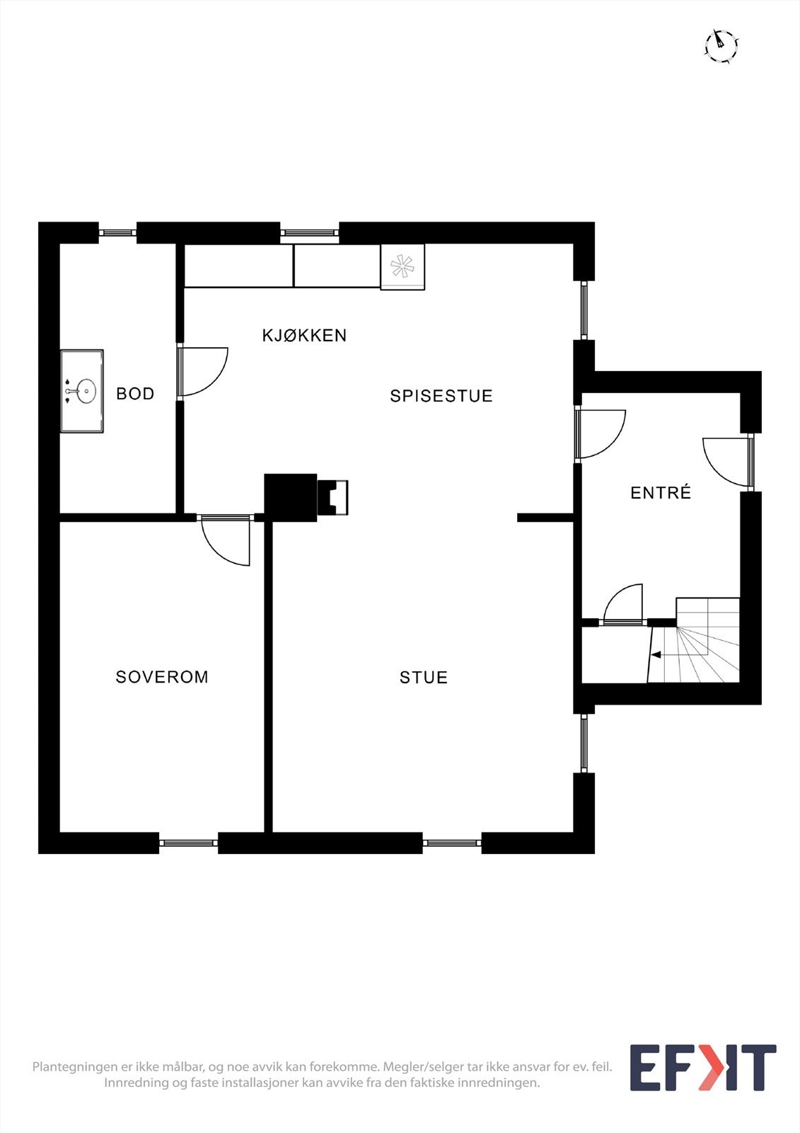 Plantegning 1. etasje Galleribilde