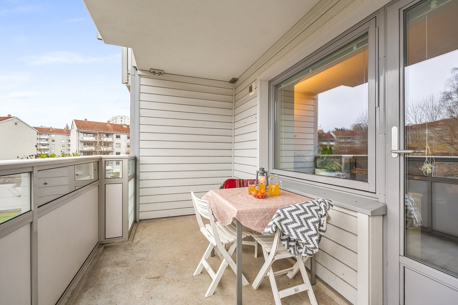 Her har man plass til balkongmøbler etter eget ønske. Galleribilde