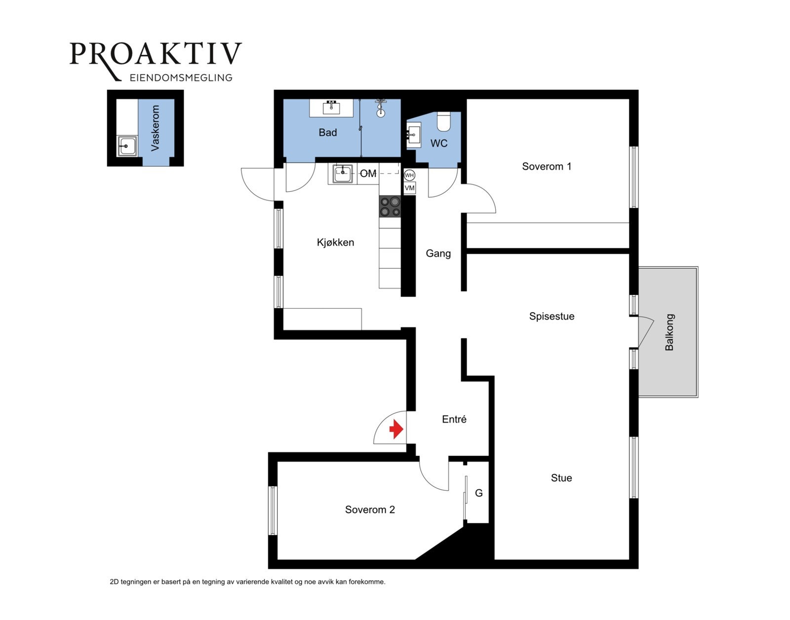 Slik ser leilighetens planløsning ut. Galleribilde