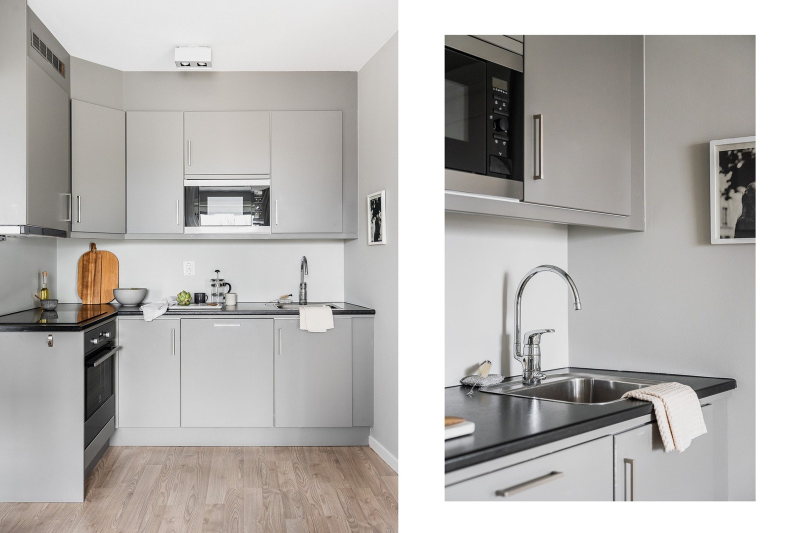 I 2017 ble kjøkkenet flyttet ut i stuen, og den stilrene innredningen er levert av Luna kjøkken. Galleribilde