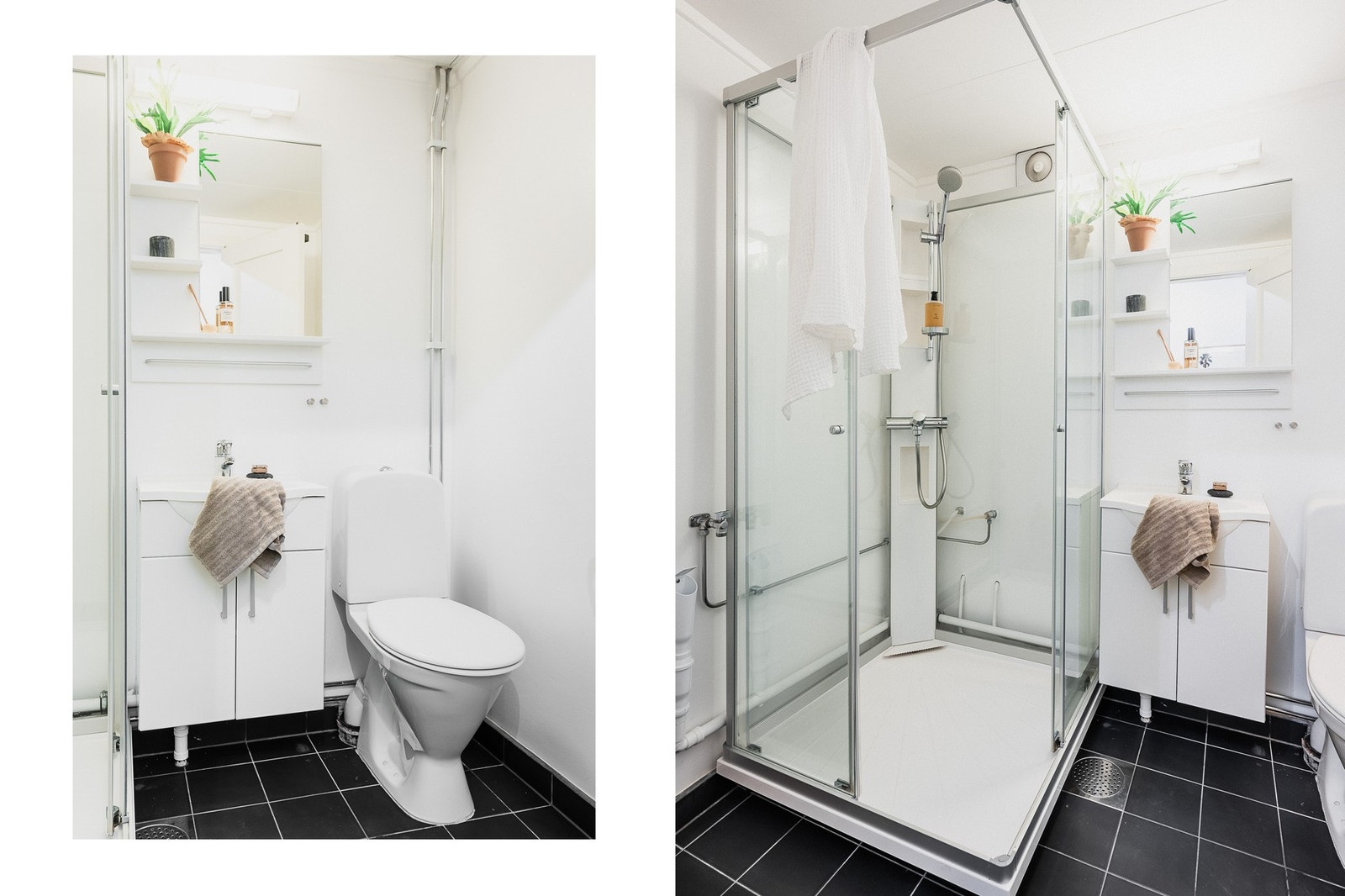 Badet ble i 2017 oppgradert med nye gulvfliser og varmekabler. Galleribilde