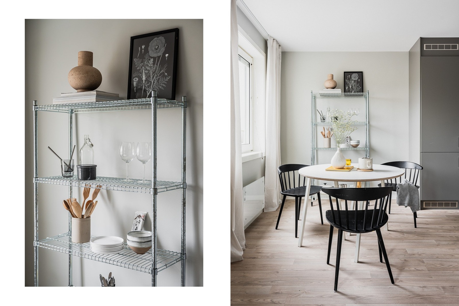 Møbleringsfriheten er god, og stuen har plass til både spisebord og sofagruppe i ulike soner. Galleribilde