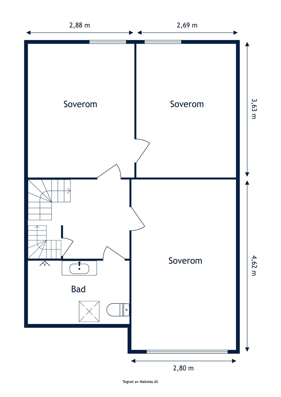 Plantegning 2. etasje. Galleribilde
