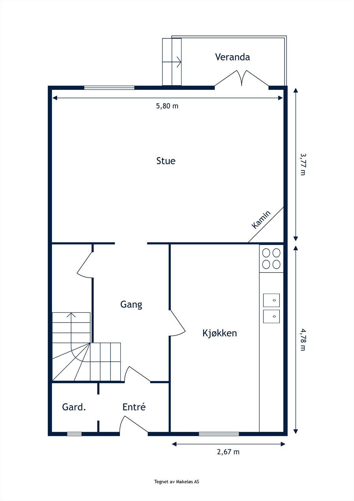 Plantegning 1. etasje. Galleribilde