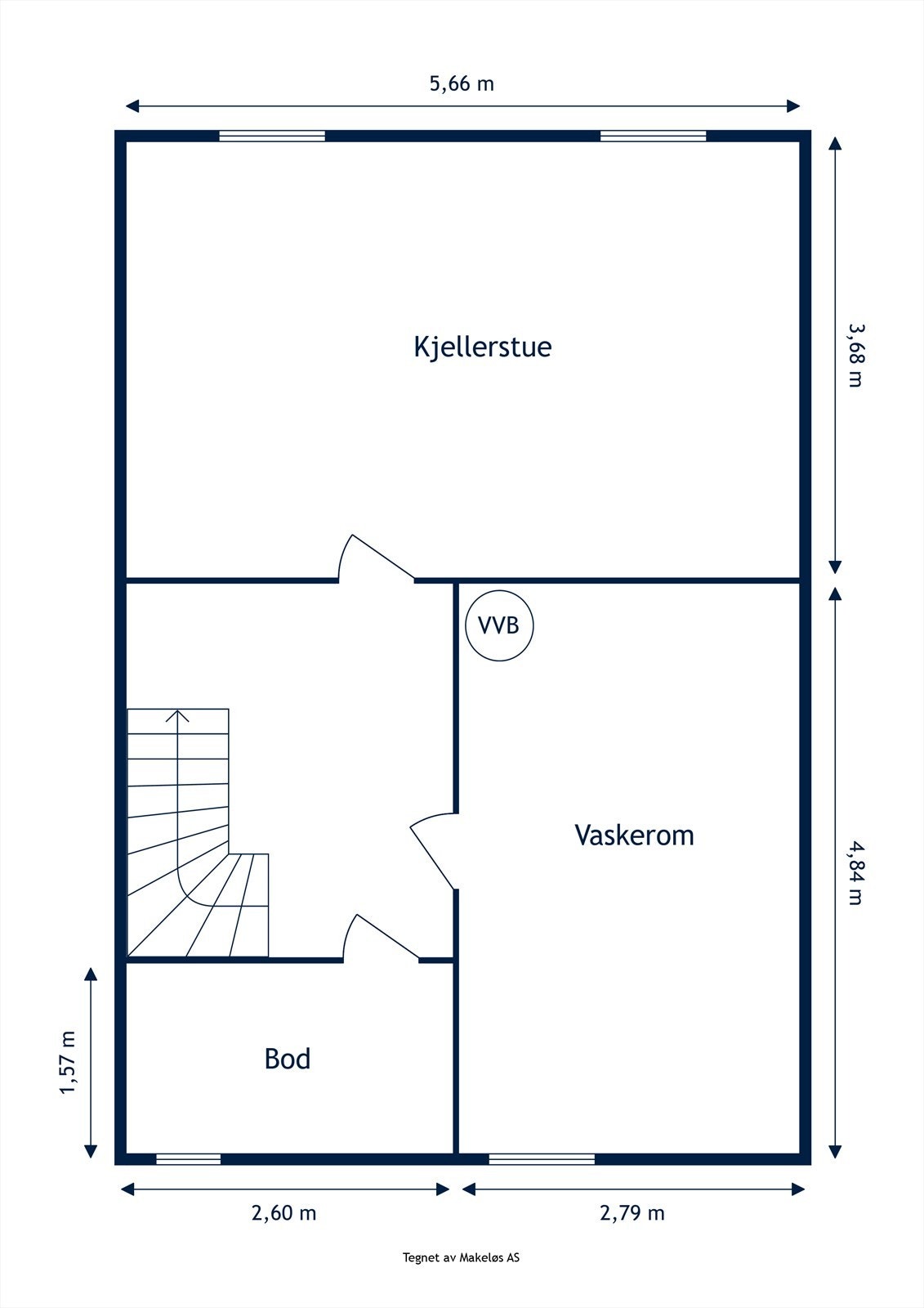 Plantegning kjeller. Galleribilde