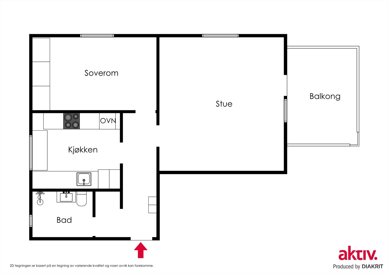 En god planløsning med rom for deg eller dere Galleribilde
