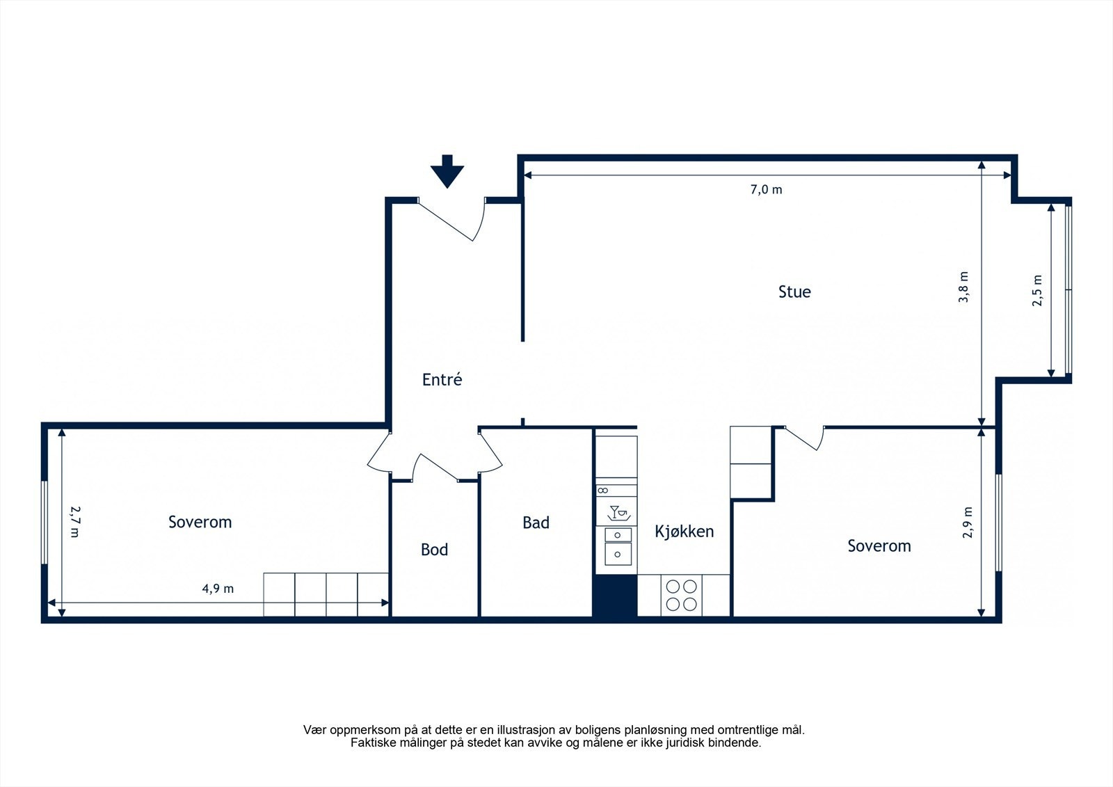 Plantegning 3. etasje Galleribilde