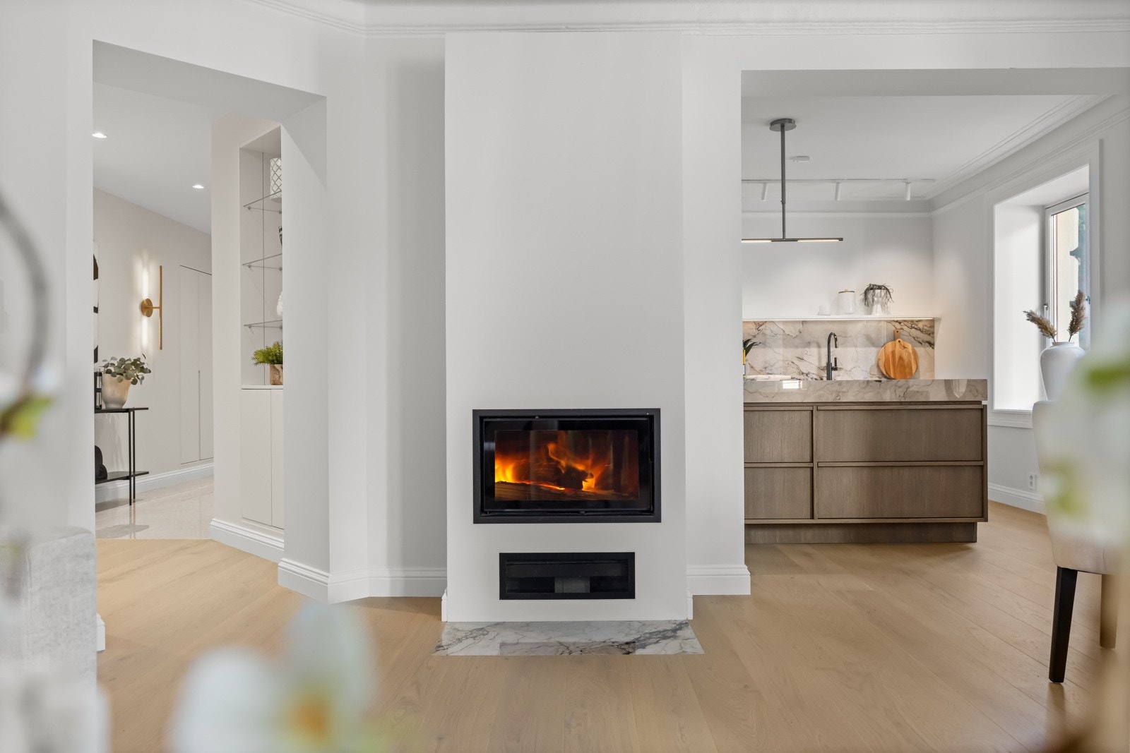 Peisovn i stuen Galleribilde