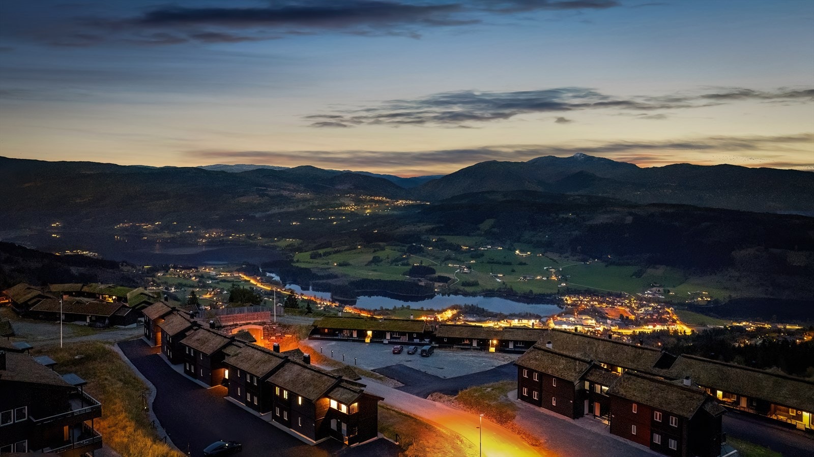 Dronefoto over nærområdet Galleribilde