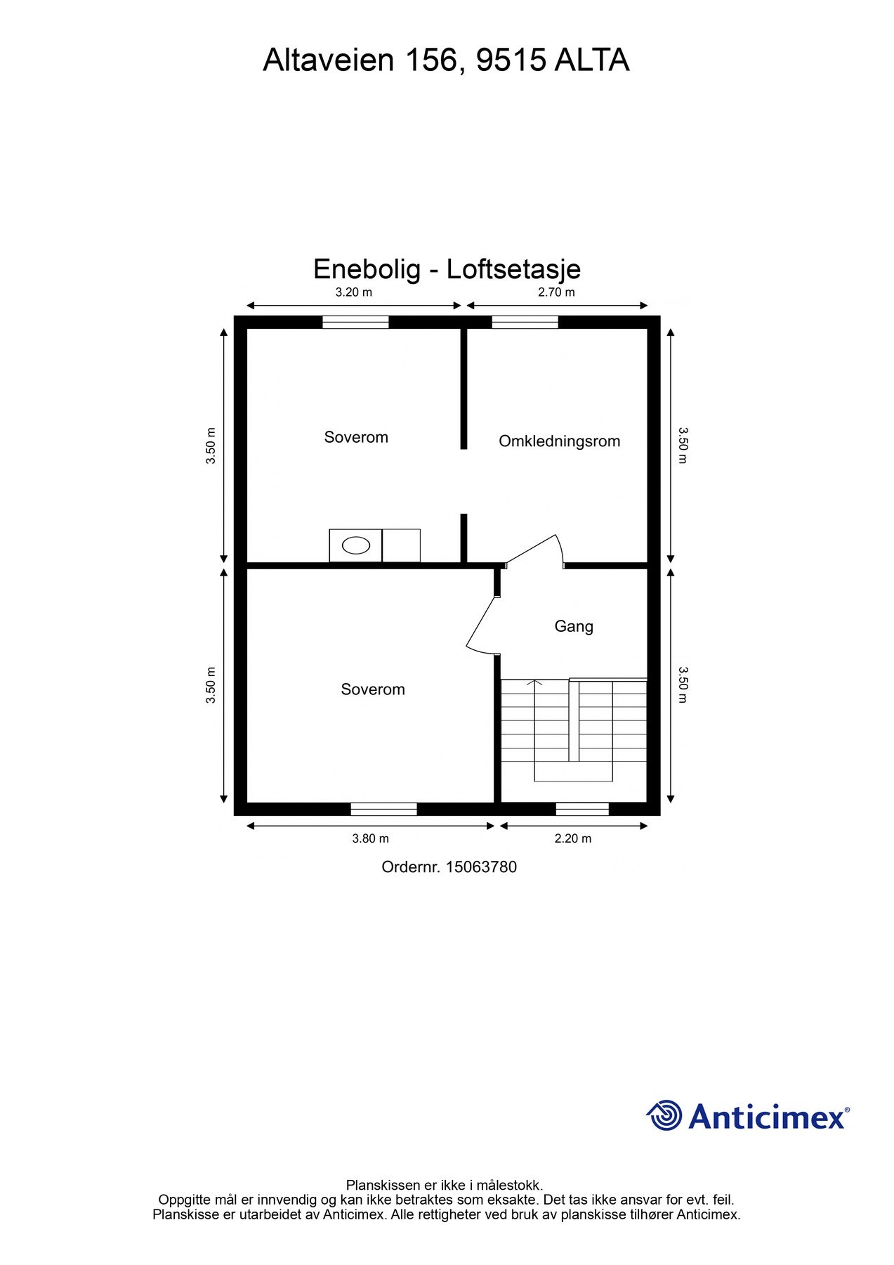 Plantegning Loftsetasje Galleribilde