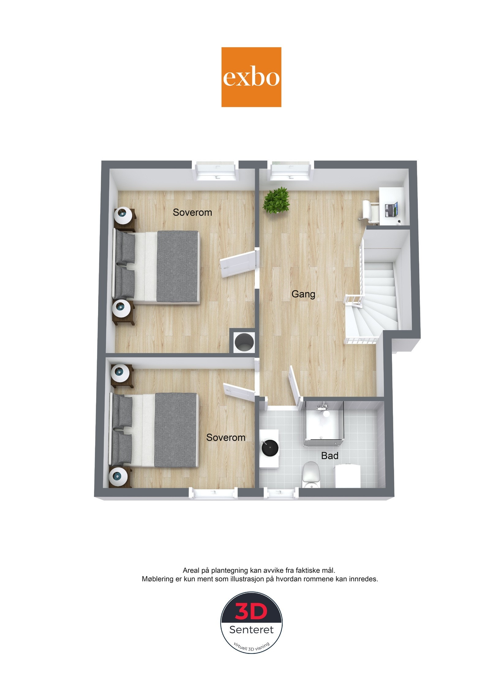 Plantegning loft. Galleribilde