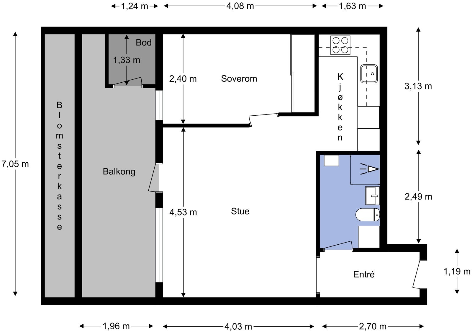 Plantegning Galleribilde