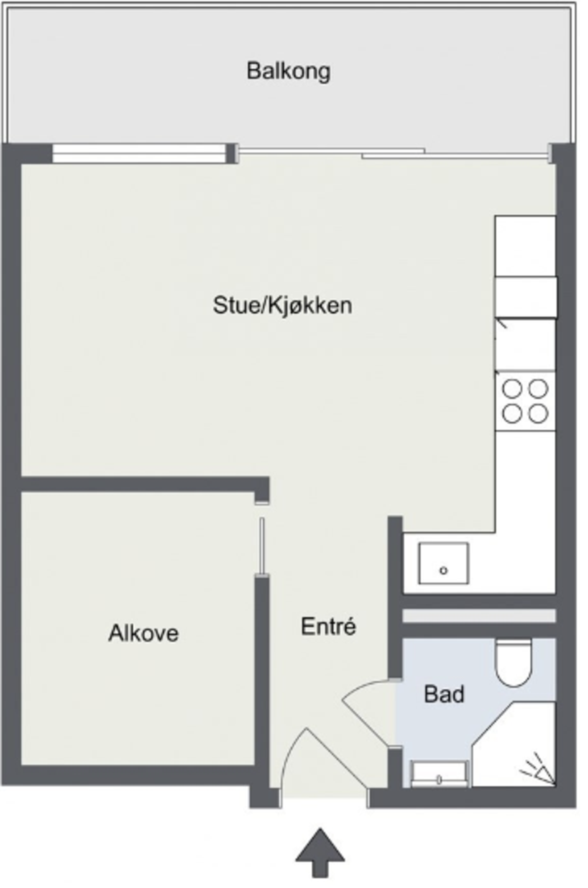 Alternativ planløsning. Galleribilde