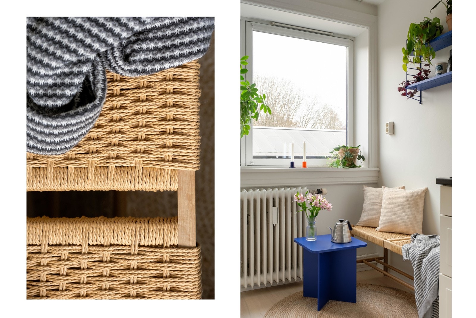 Ved vinduet er det plass til en hyggelig sittegruppe. Med andre ord, et fint sted å ta frokosten eller morgenkaffen. Galleribilde