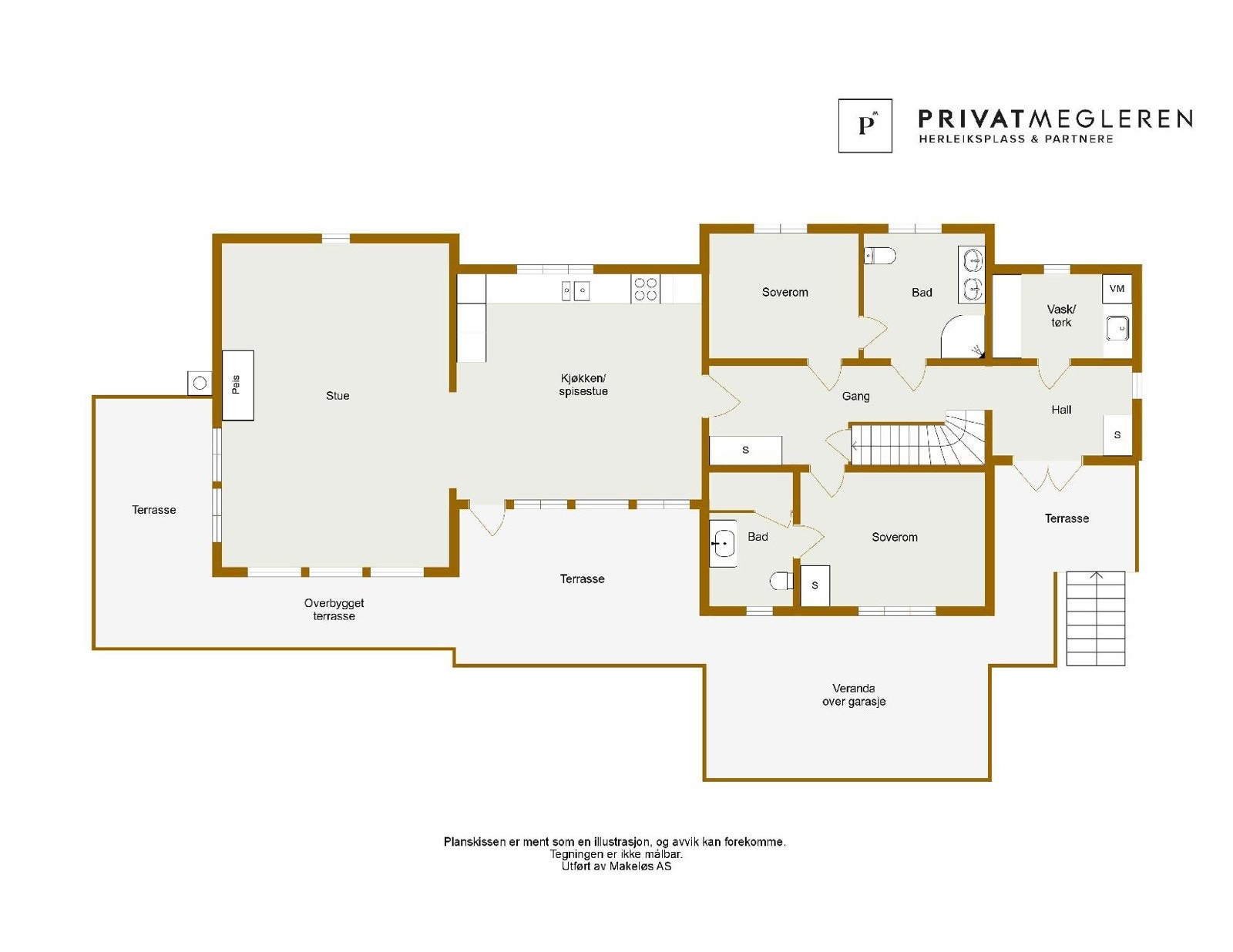 Plantegning 1. etg Galleribilde