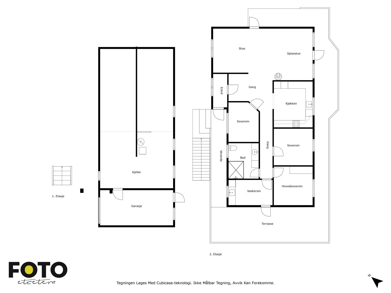 Enebolig med alt på ett plan, det er krypkjeller og garasje under Galleribilde