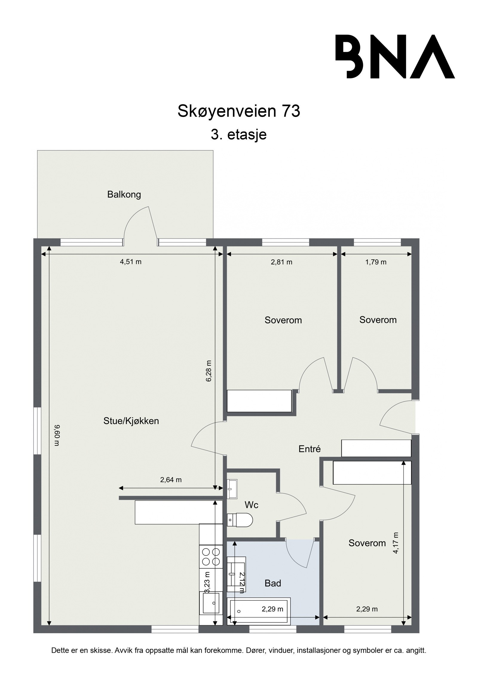 Plantegning. Det medfølger også kjellerbod på 8 kvm. Galleribilde