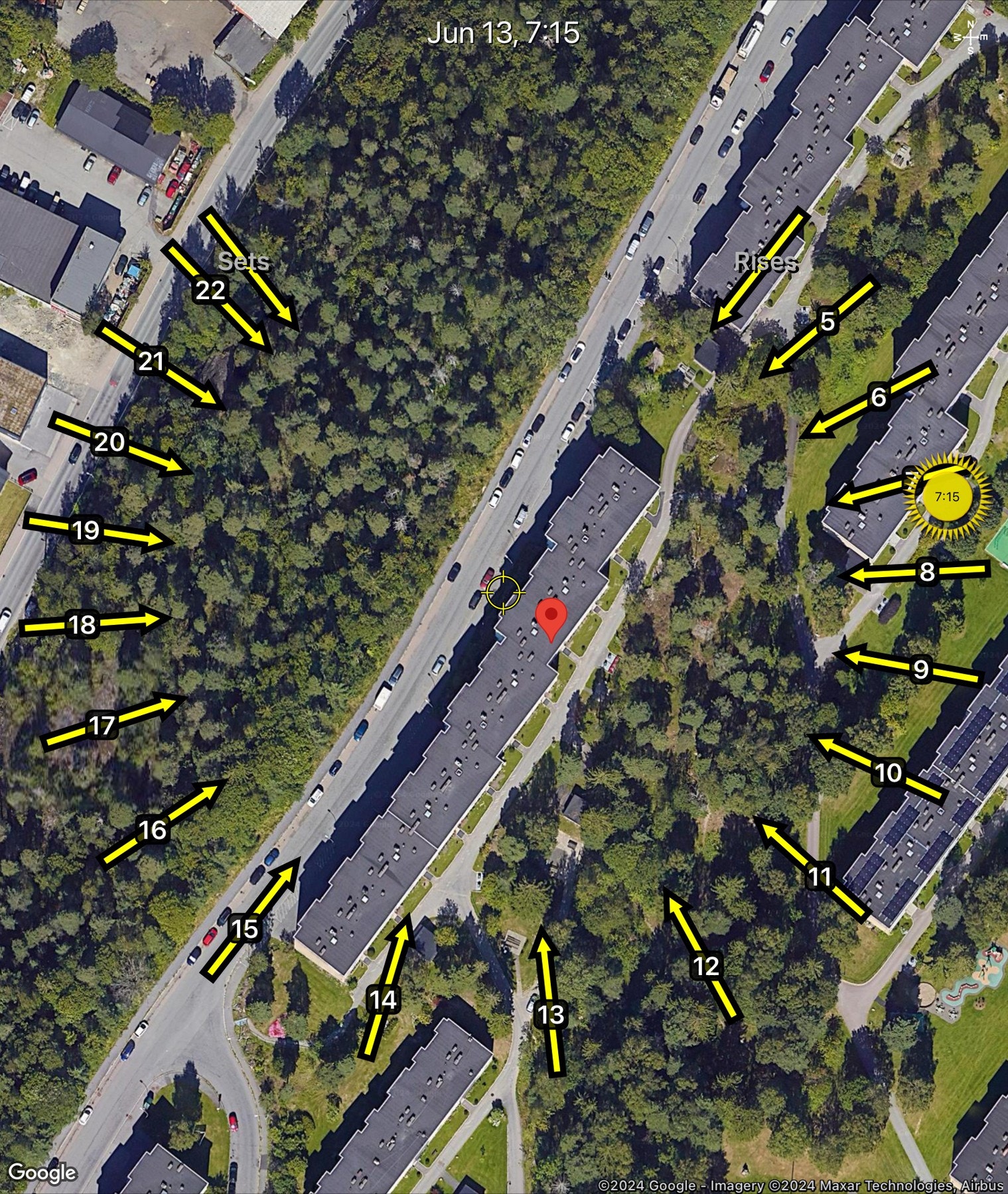 Beskrivelse av solforhold Galleribilde