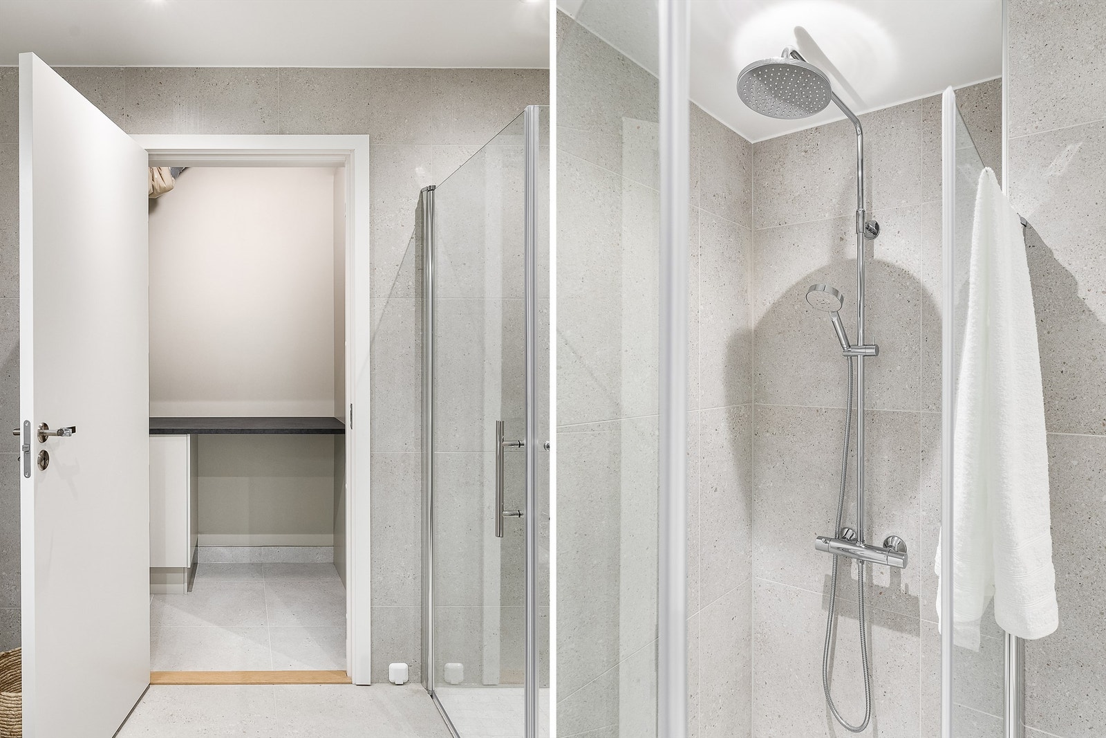 Vaskemaskinen har dedikert plass i teknisk rom tilknyttet badet, Galleribilde