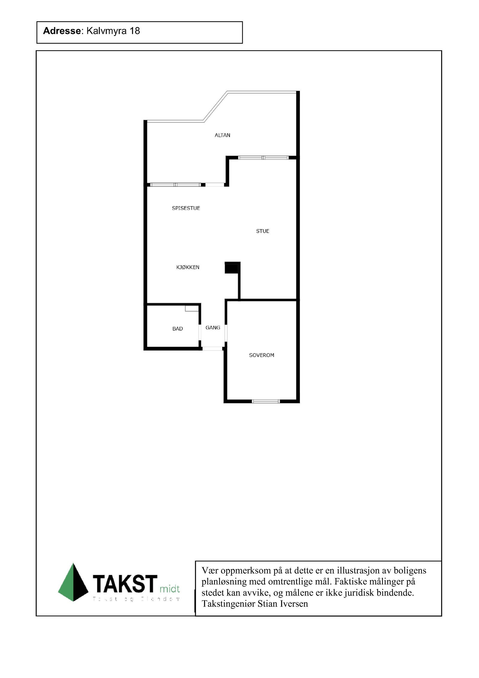 Planskisse Kalvmyra 18 Galleribilde