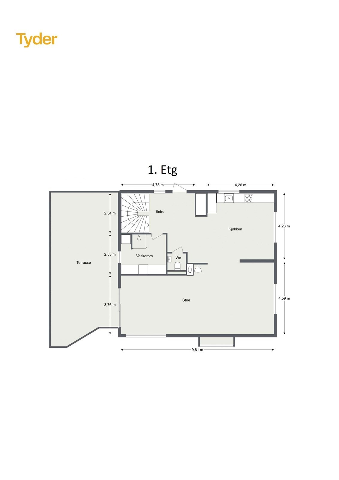 Plantegning 1.etasje Galleribilde