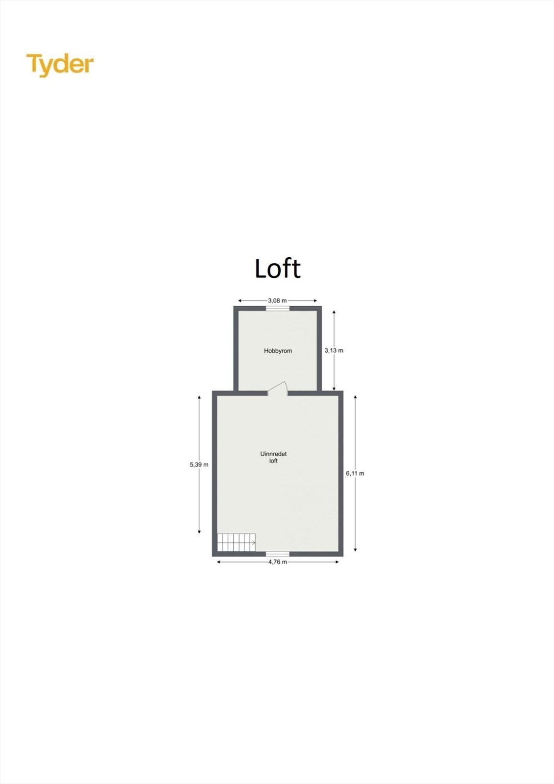 Plantegning loft. Galleribilde