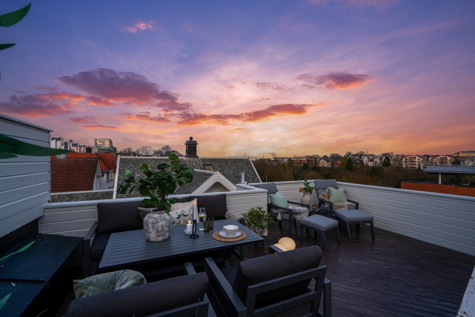 Privat takterrasse Galleribilde