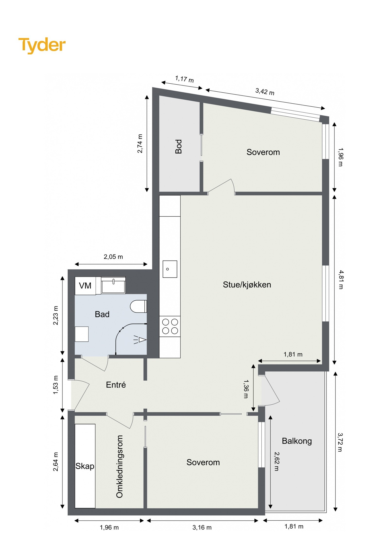 Plantegning Galleribilde