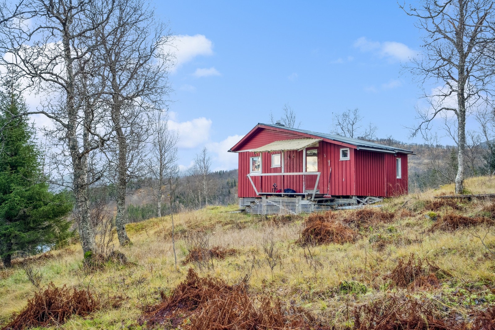 Avdelingsleder/Eiendomsmegler Øyvind Guldhaugen presenterer denne koselige fritidseiendommen på Storjorda. Foto: EFKT Galleribilde