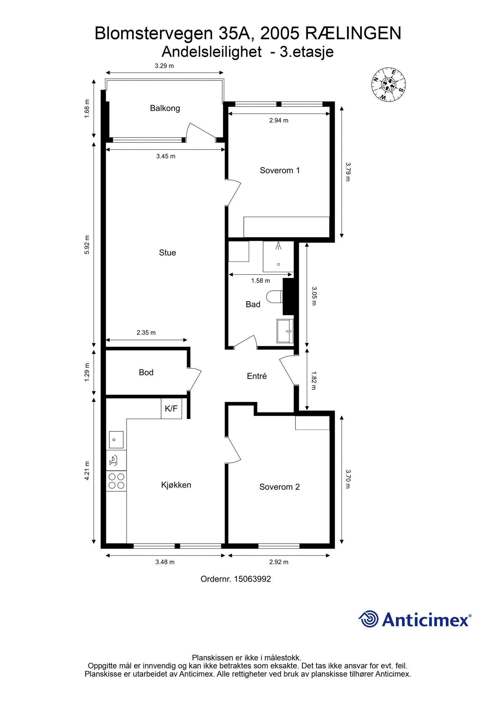 Plantegning 3.etasje Galleribilde