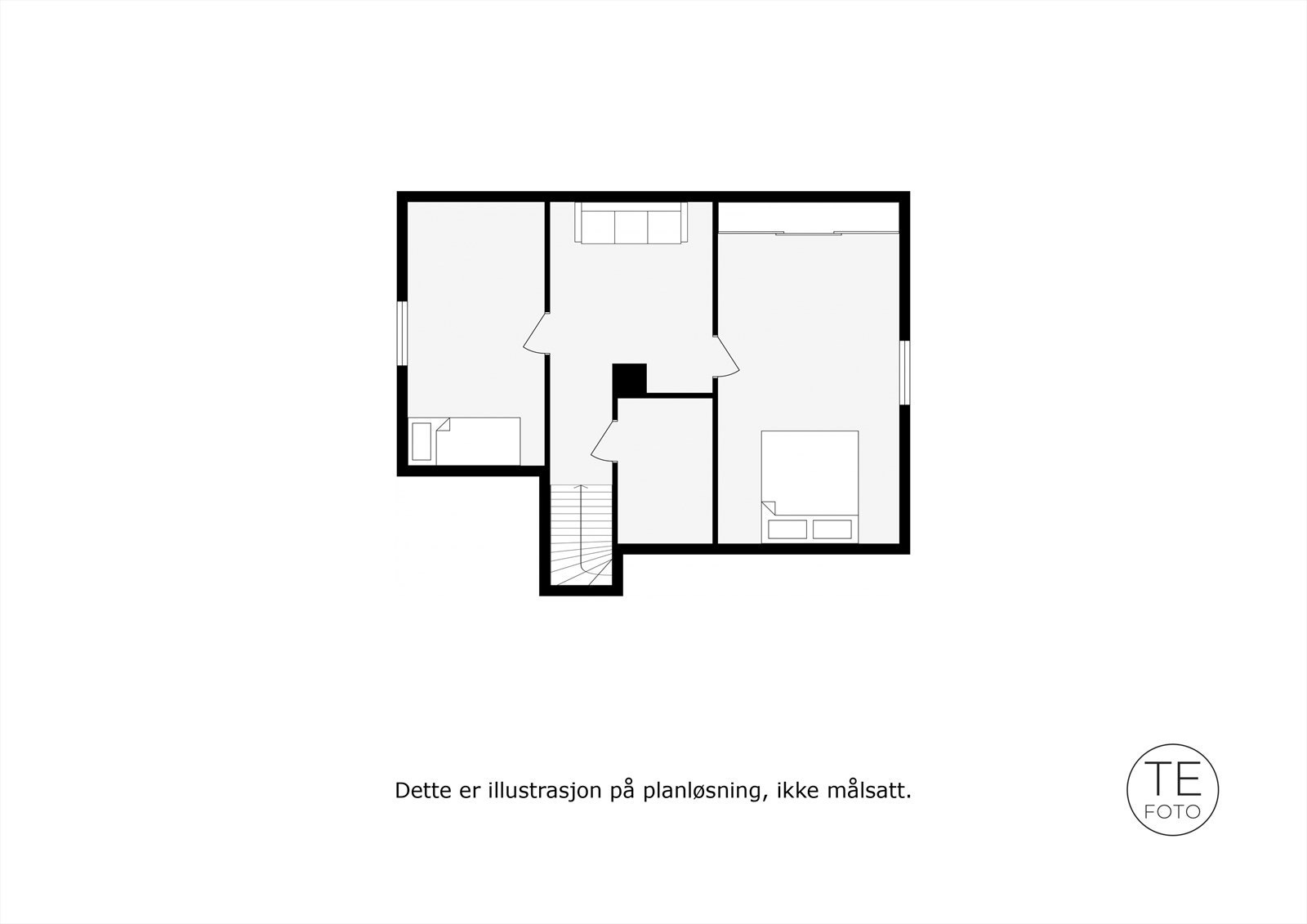 Plantegning loft. Galleribilde