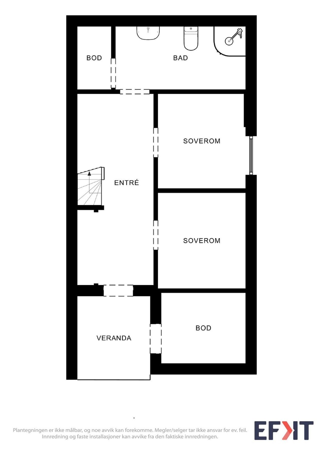 Plantegning 1. etasje - Elias Blix vei 130 Galleribilde