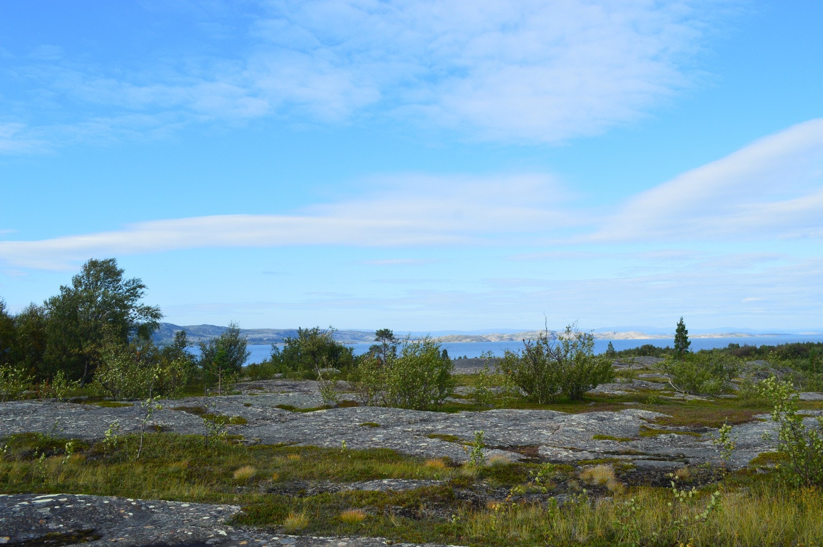 Utsikt fra berget ved hytta mot Porsangerfjorden Galleribilde