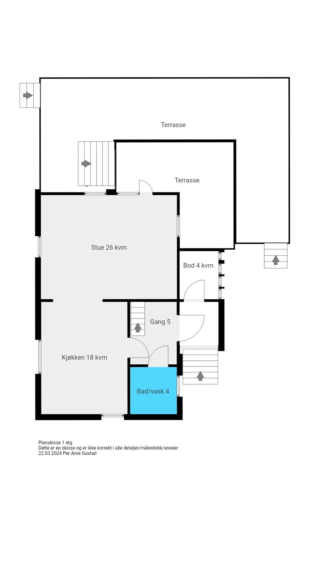Planskisse 1. etasje Galleribilde