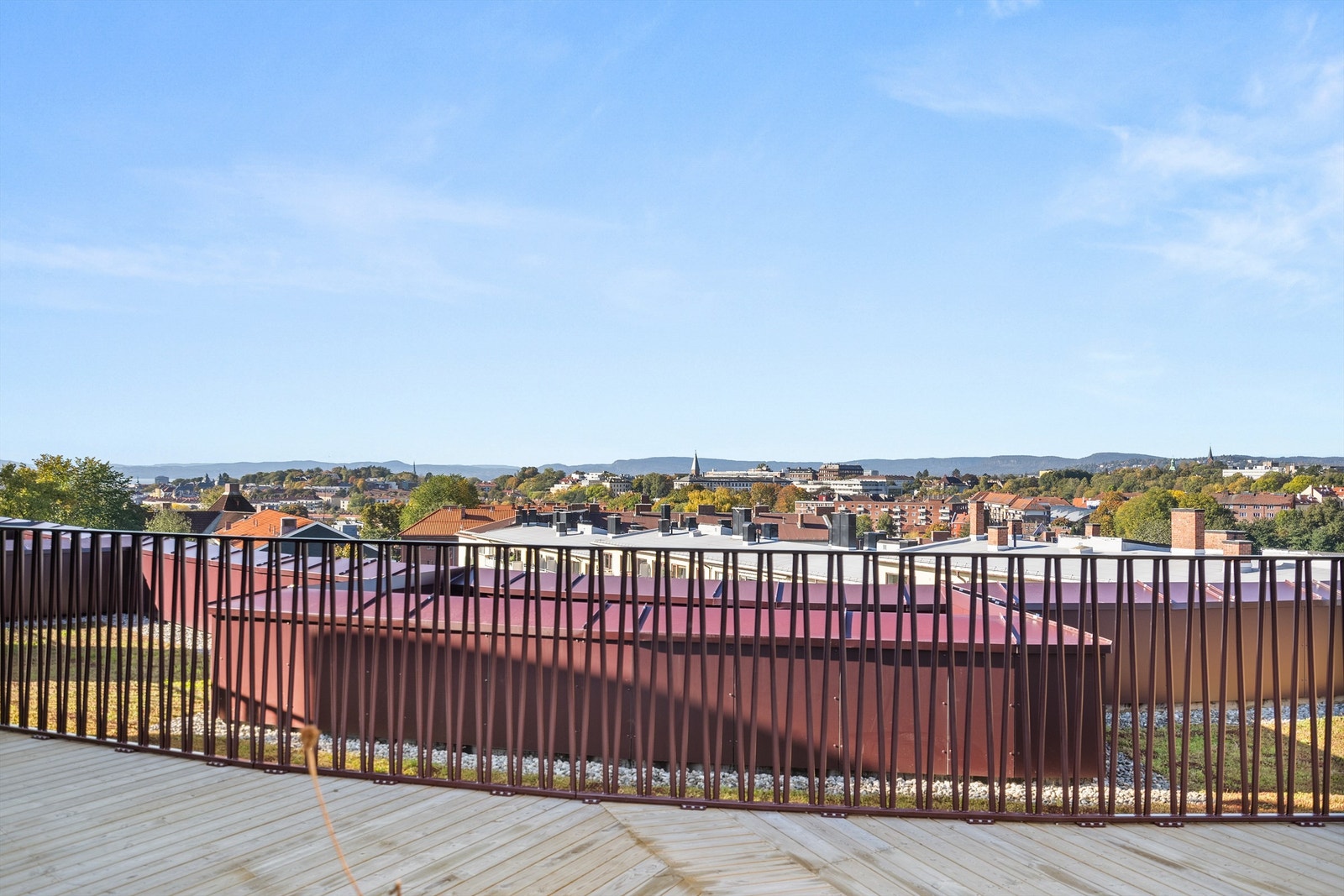 Utsikt fra takterrassen. Galleribilde
