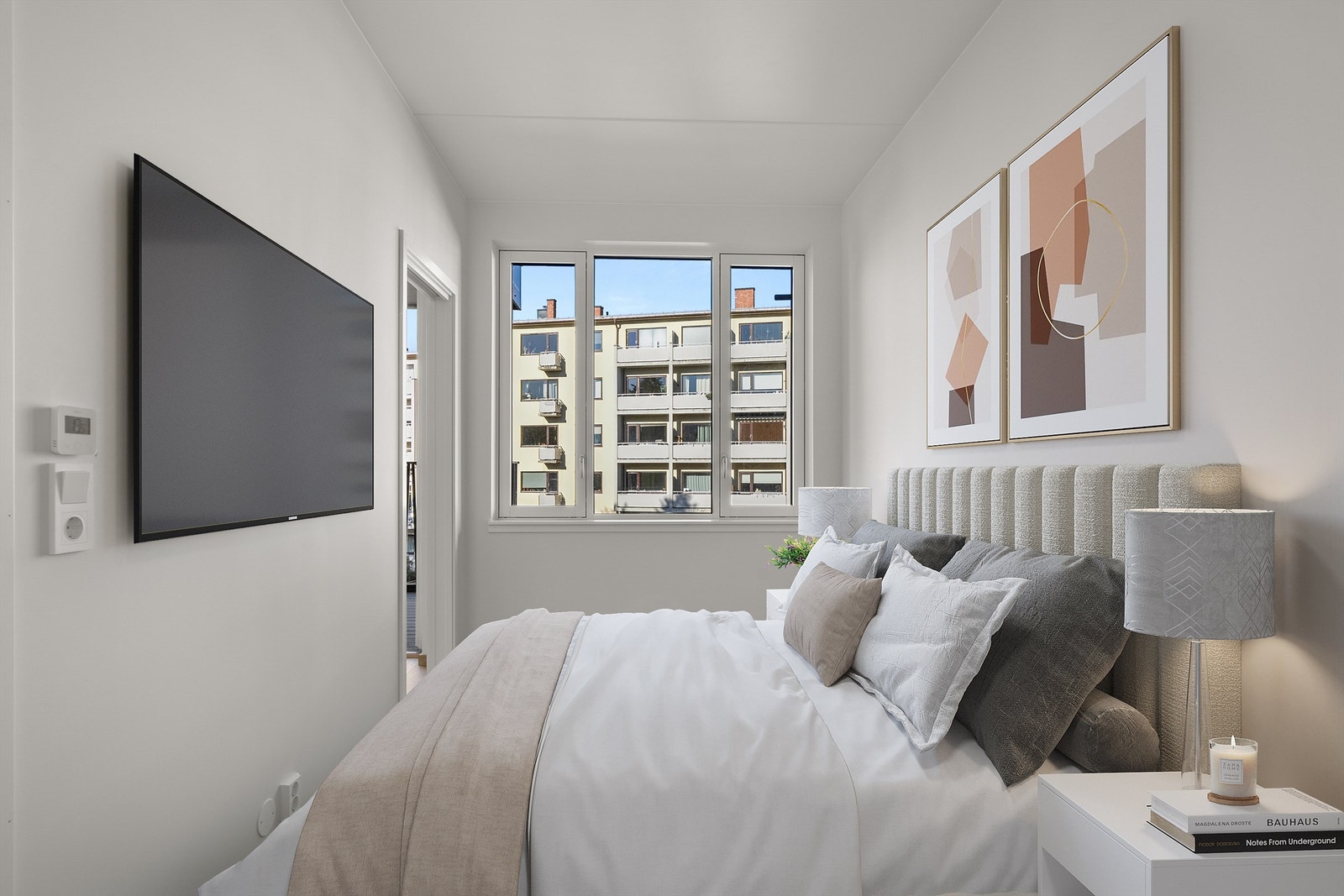 Digital stying av soverom. Galleribilde