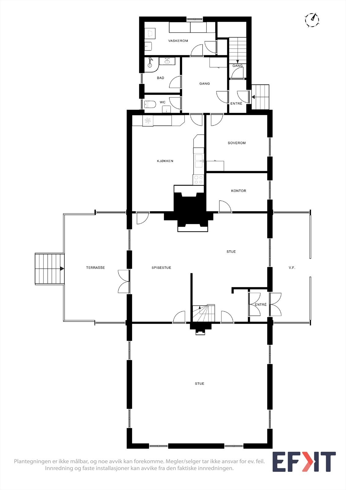 Plantegning hovedetasje Galleribilde