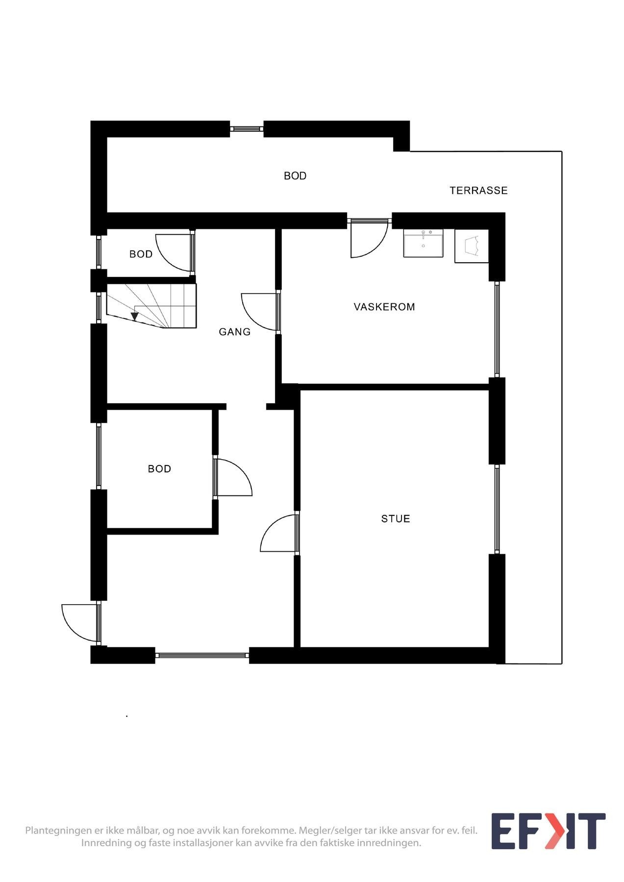 Plantegning kjeller. Galleribilde