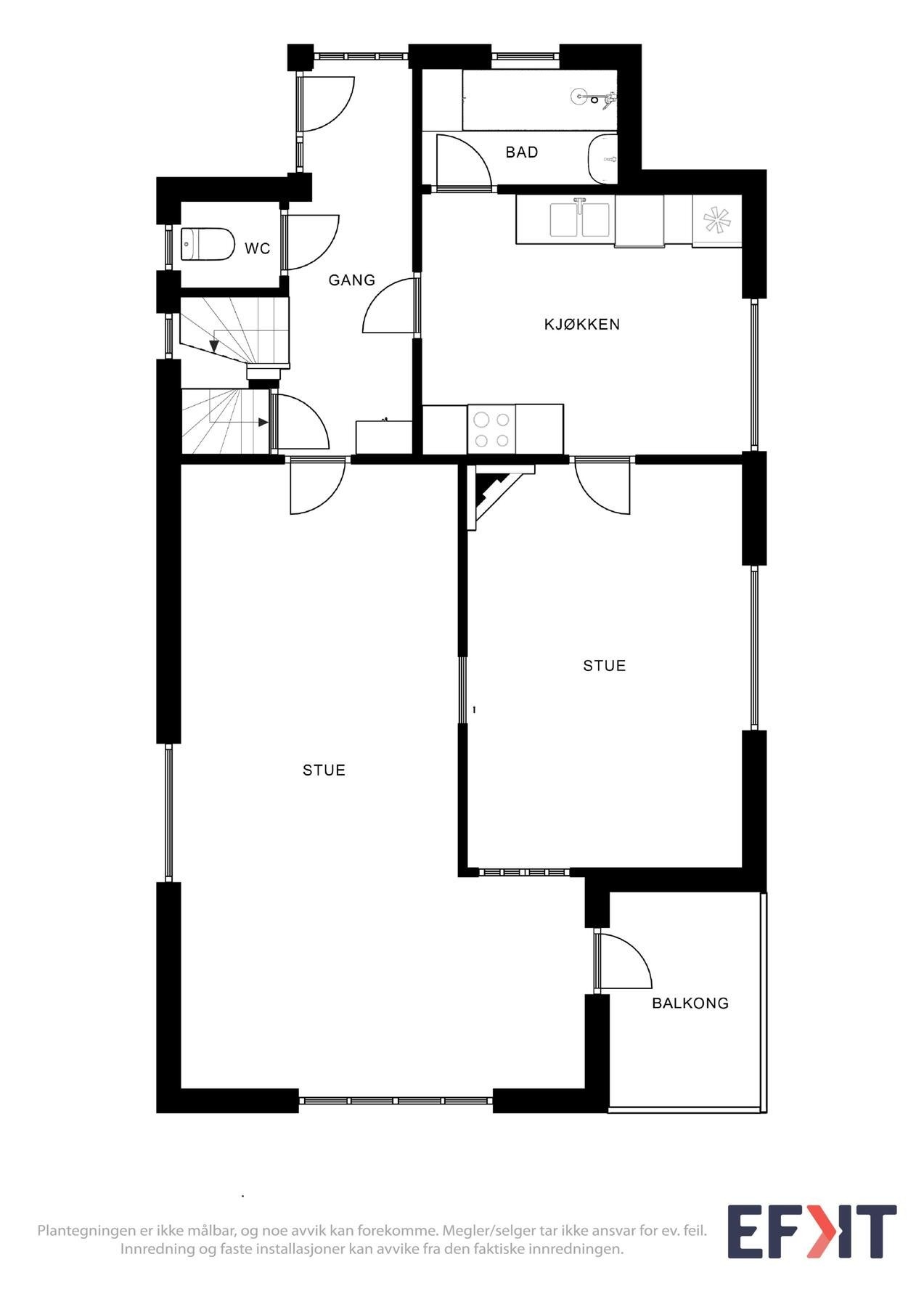 Plantegning 1. etasje. Galleribilde