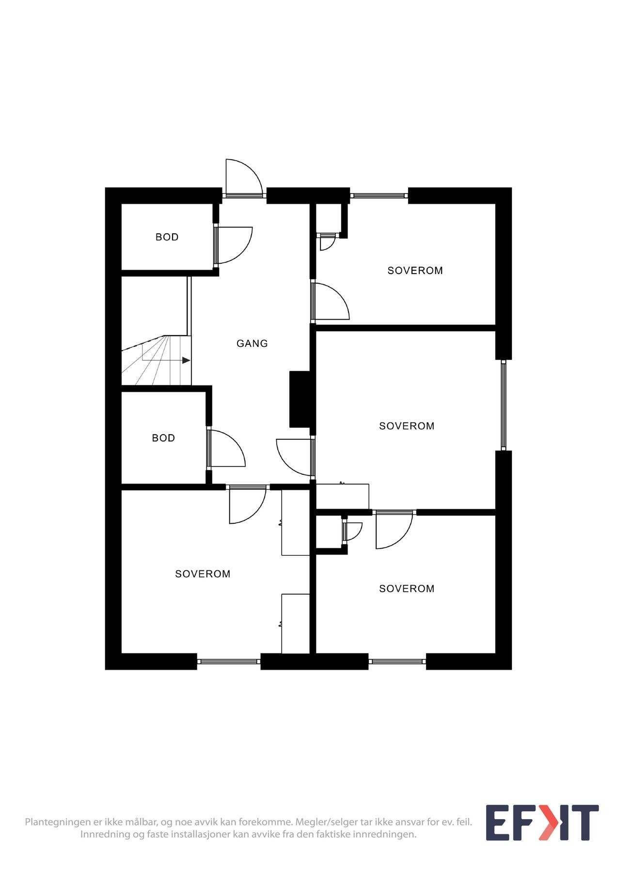 Plantegning loft. Galleribilde