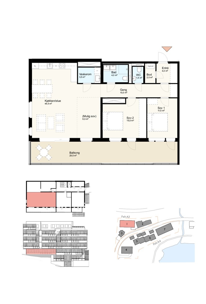 Plantegning leilighet 1.3.1 Galleribilde