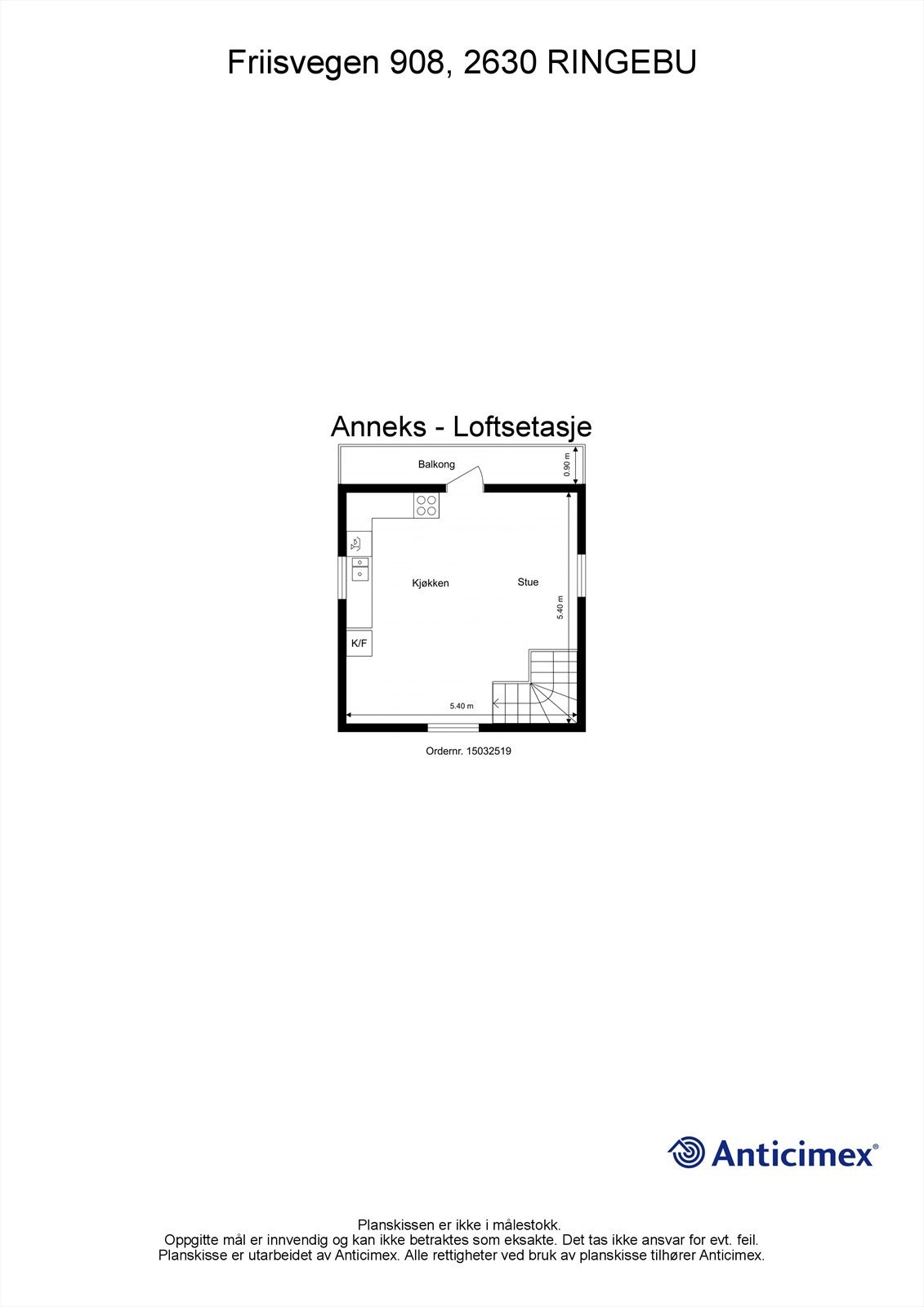 Plantegning - Anneks (2. etasje) Galleribilde
