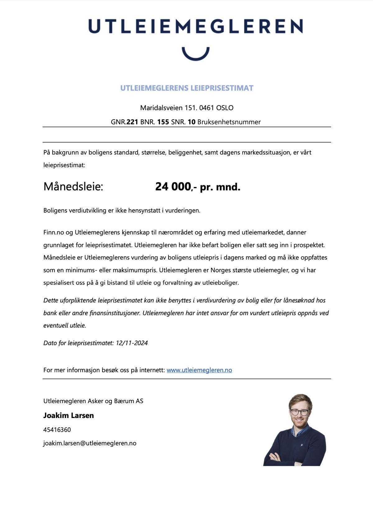 Utleiemegleren har gitt et overslag på hvor mye boligen kan leies ut for, dersom det skulle være aktuelt. Galleribilde