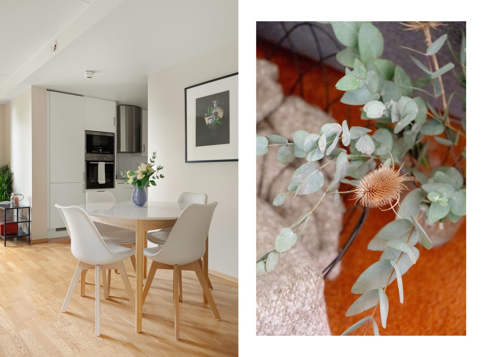 Spiseplassen finner sin naturlige plass ved kjøkkenet. Her er det også plass til enda større bord, om ønskelig. Galleribilde