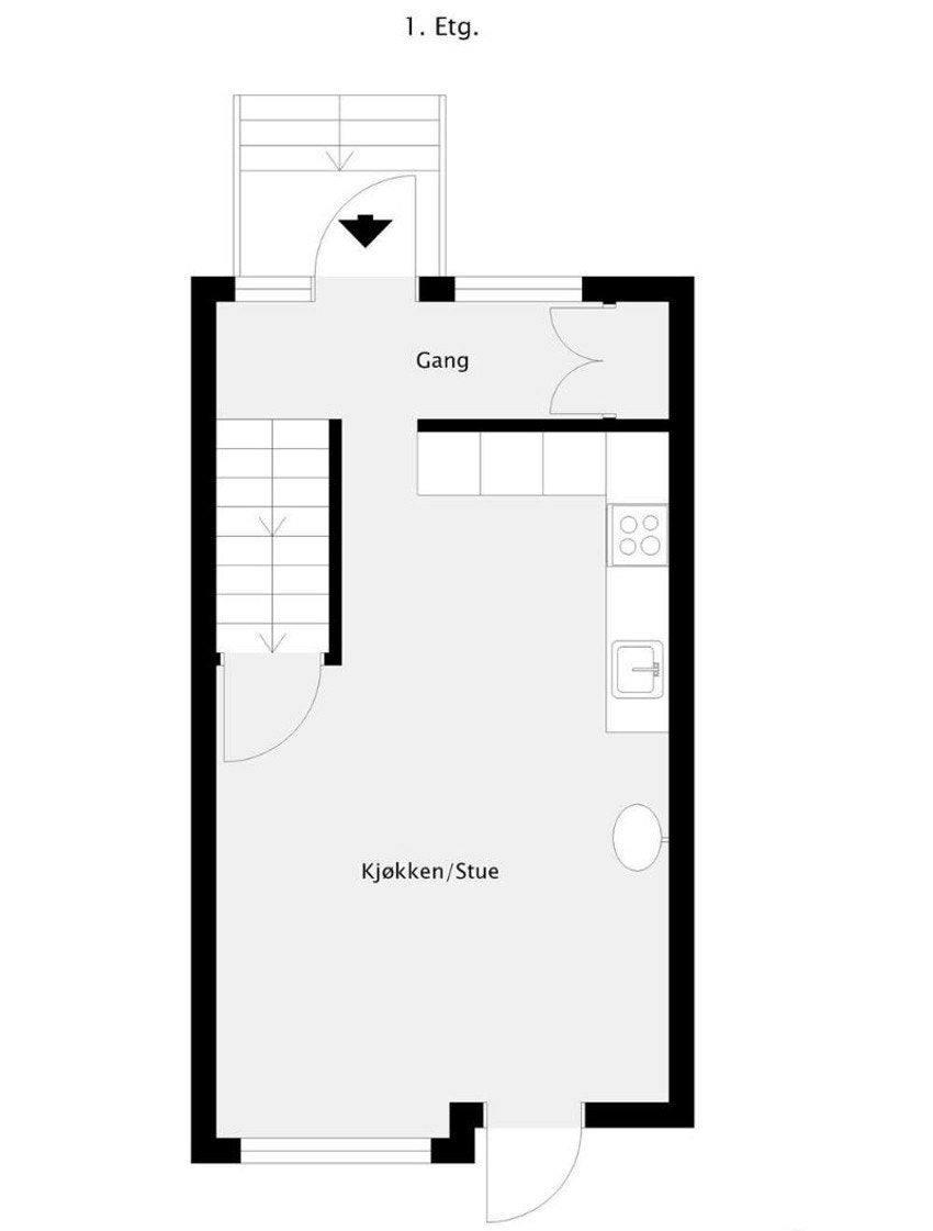 Plantegning 1 etasje Galleribilde