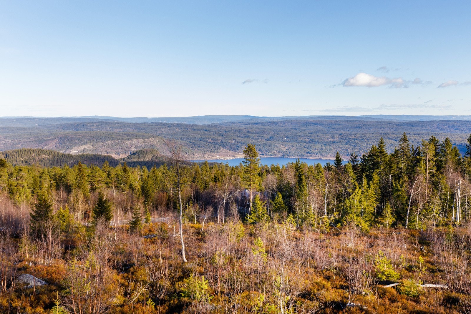 I foten av Vikerfjell finner vi bla. golfbane og Sperillen for bading. Galleribilde