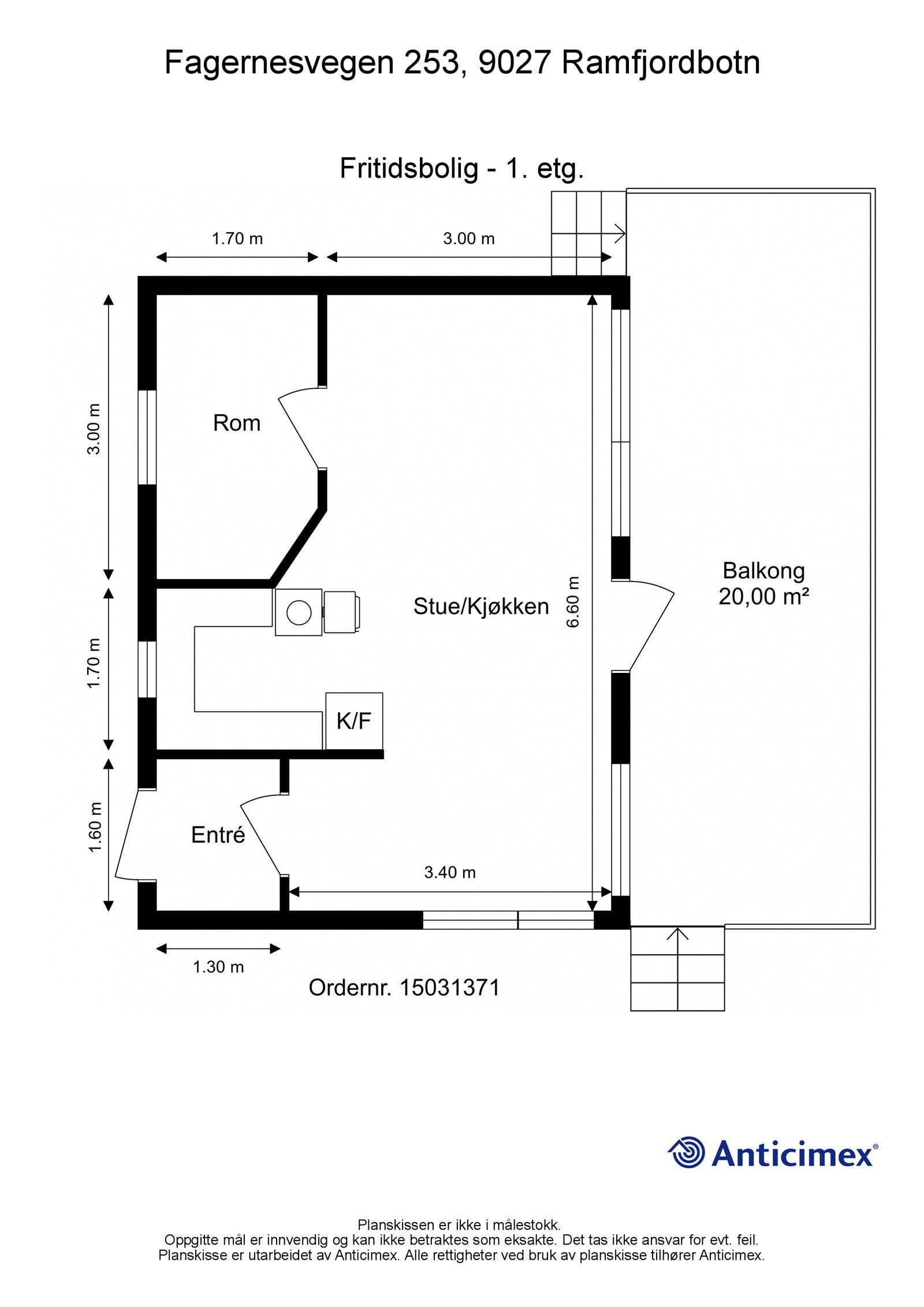 Plantegning hytte Galleribilde